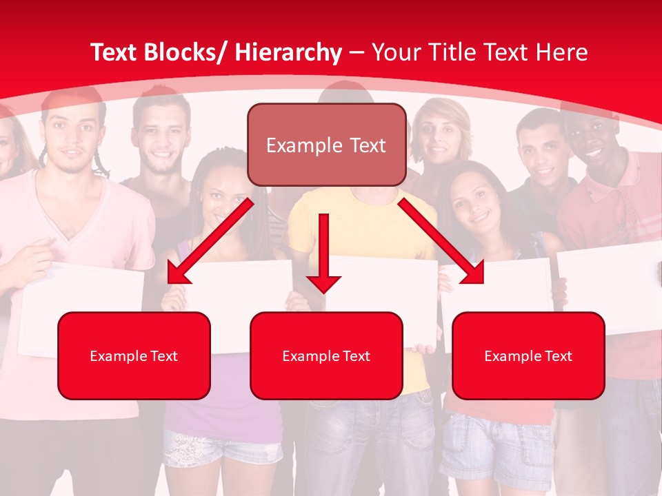 Happy Banner Team PowerPoint Template