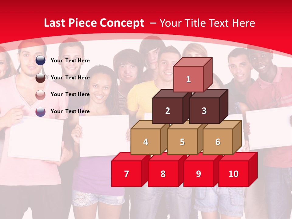 Happy Banner Team PowerPoint Template