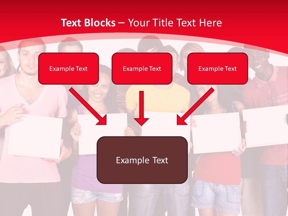 Happy Banner Team PowerPoint Template