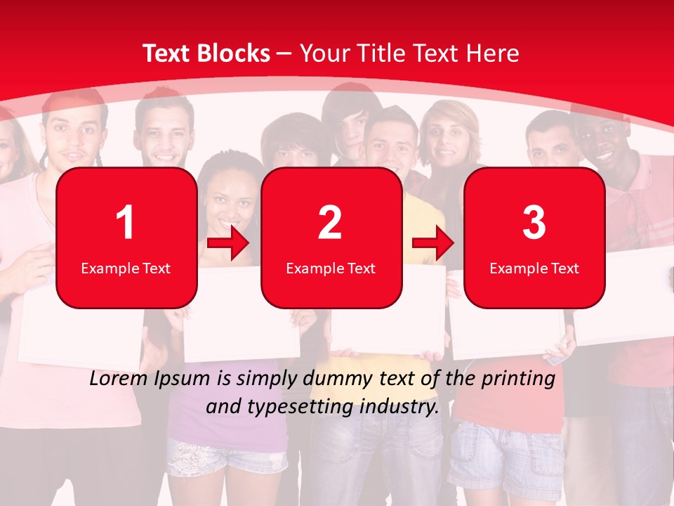 Happy Banner Team PowerPoint Template