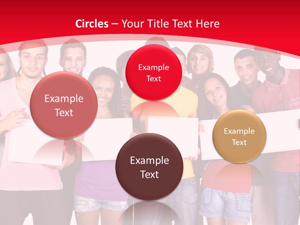 Happy Banner Team PowerPoint Template