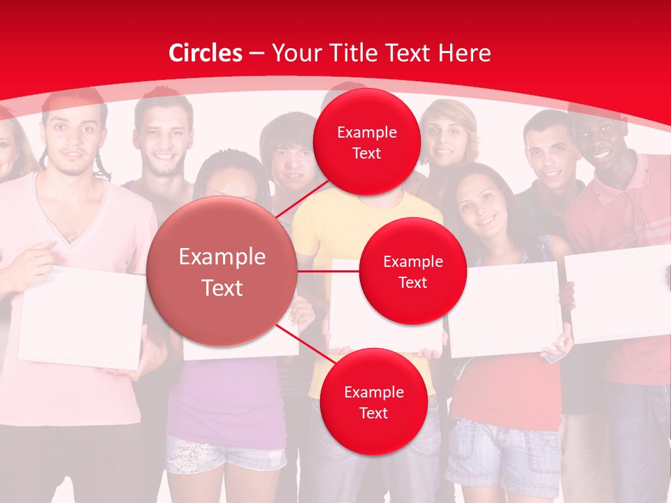 Happy Banner Team PowerPoint Template