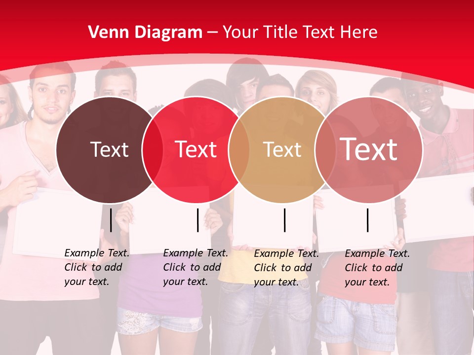 Happy Banner Team PowerPoint Template