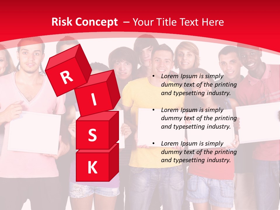 Happy Banner Team PowerPoint Template