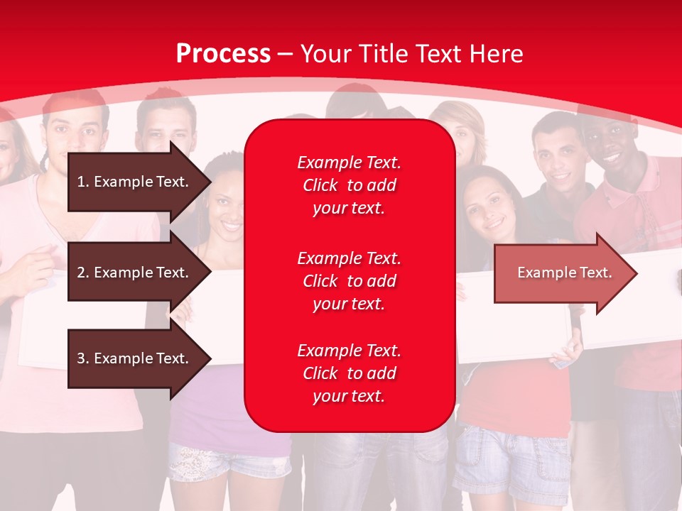 Happy Banner Team PowerPoint Template