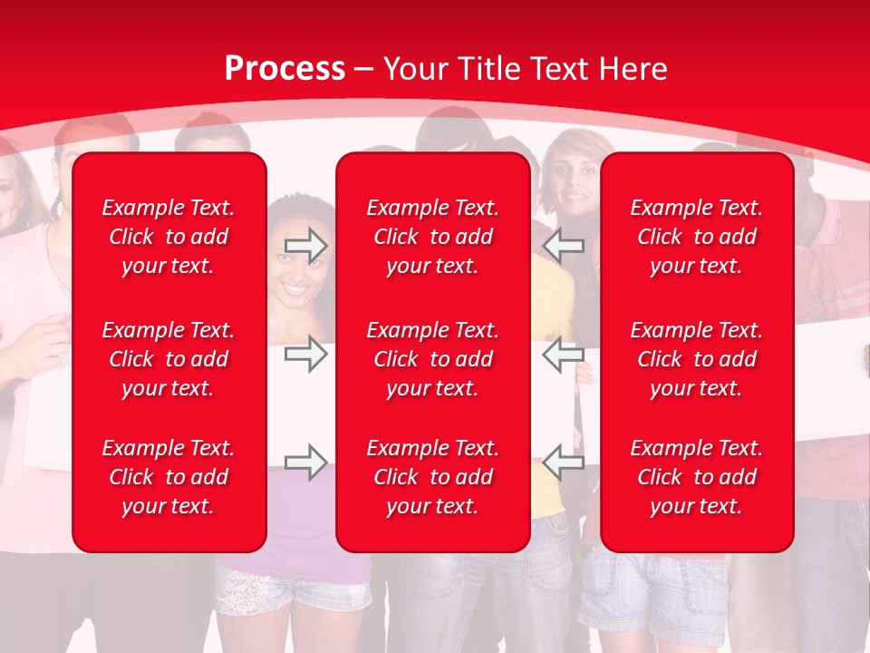 Happy Banner Team PowerPoint Template