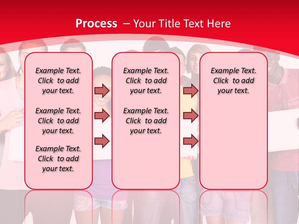 Happy Banner Team PowerPoint Template