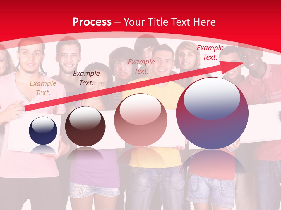Happy Banner Team PowerPoint Template