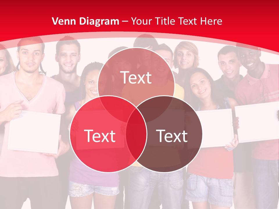 Happy Banner Team PowerPoint Template