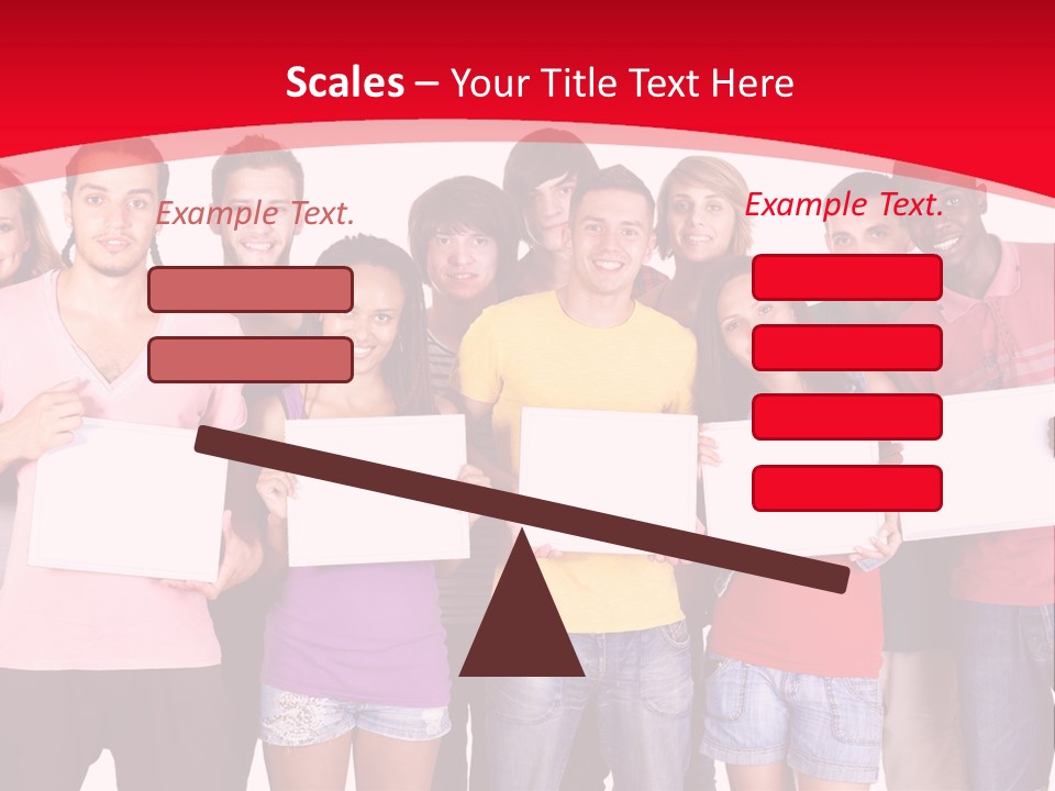 Happy Banner Team PowerPoint Template