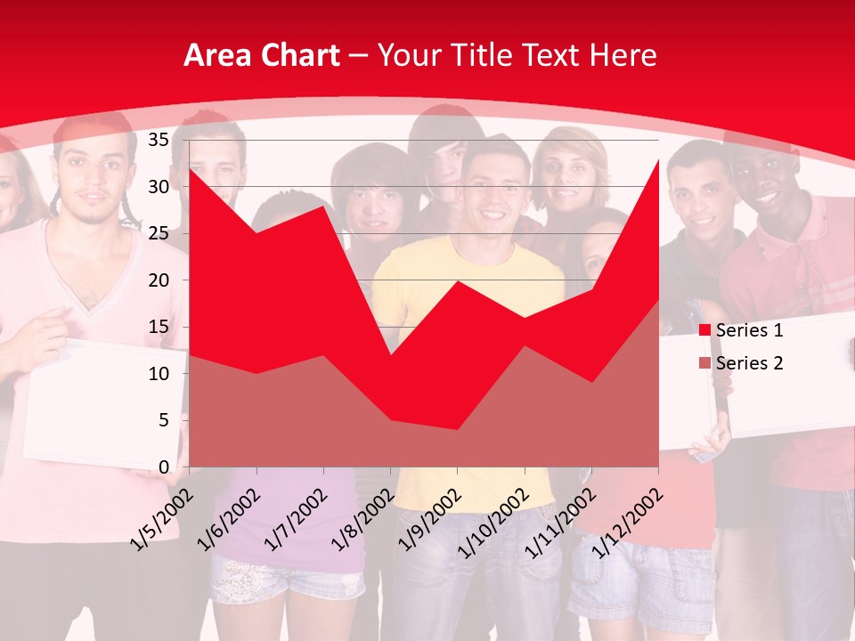 Happy Banner Team PowerPoint Template