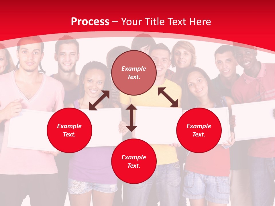 Happy Banner Team PowerPoint Template