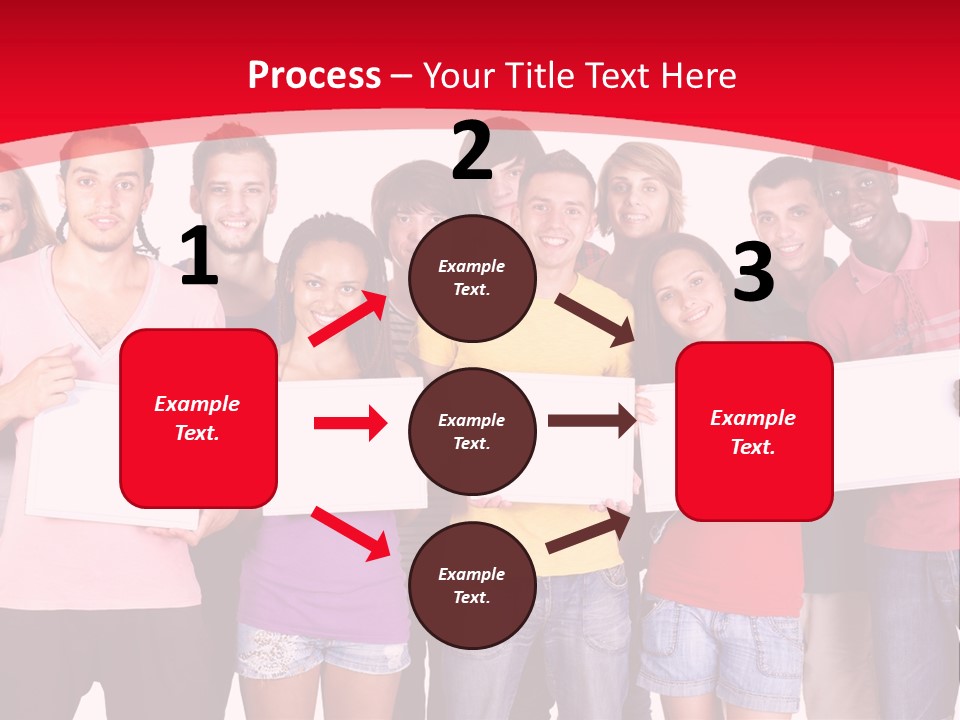 Happy Banner Team PowerPoint Template