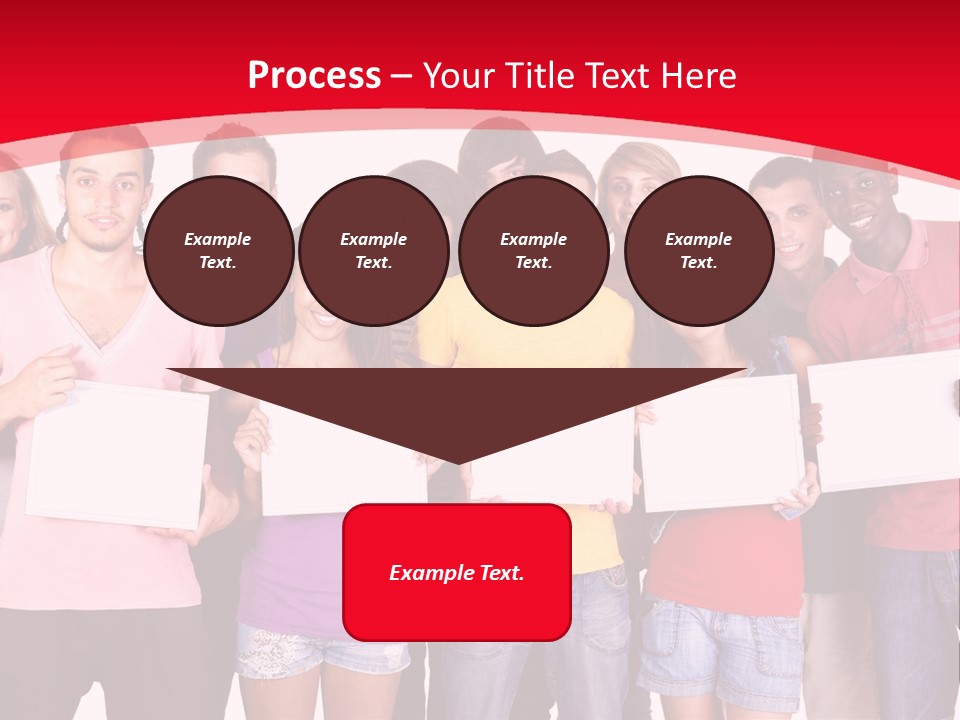 Happy Banner Team PowerPoint Template