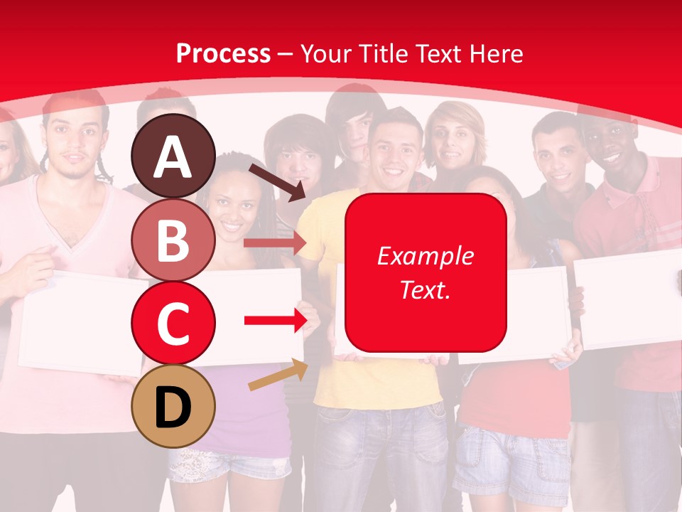 Happy Banner Team PowerPoint Template