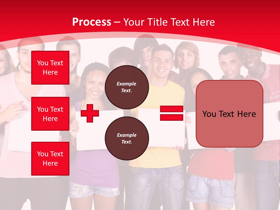Happy Banner Team PowerPoint Template