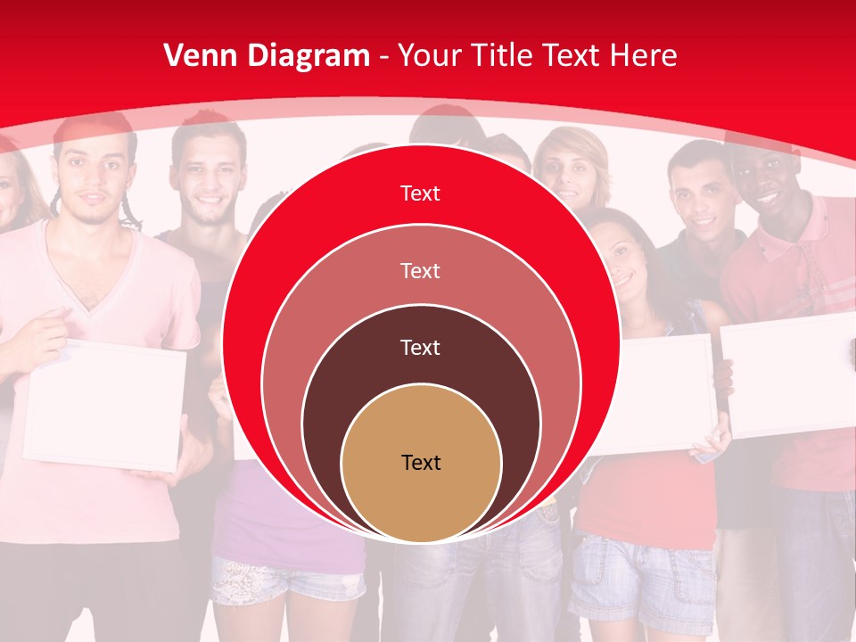 Happy Banner Team PowerPoint Template