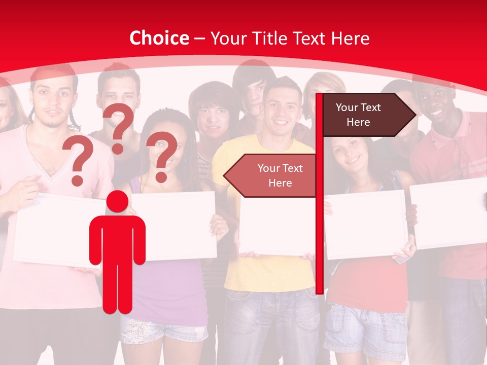 Happy Banner Team PowerPoint Template