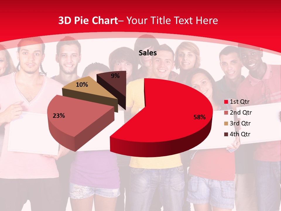 Happy Banner Team PowerPoint Template
