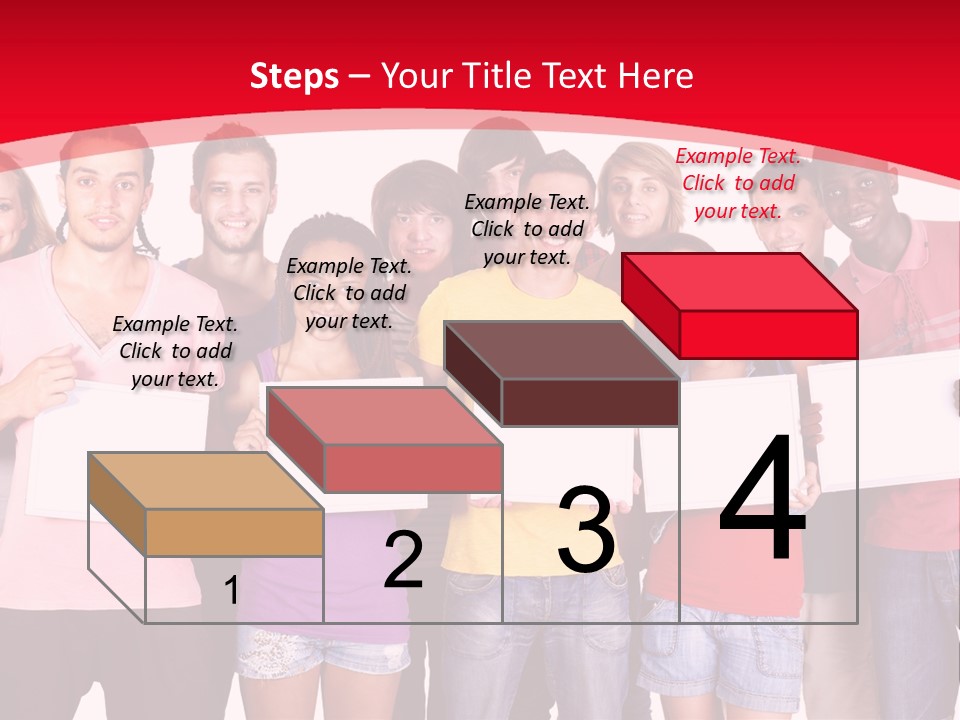 Happy Banner Team PowerPoint Template