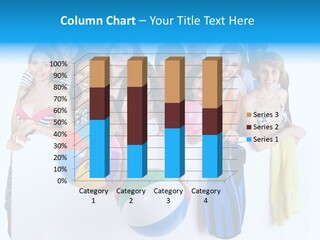 Beach Group Caucasian PowerPoint Template