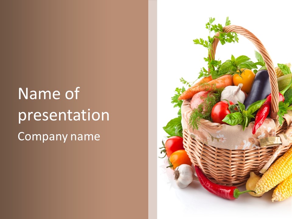 Corn Onion Meal PowerPoint Template