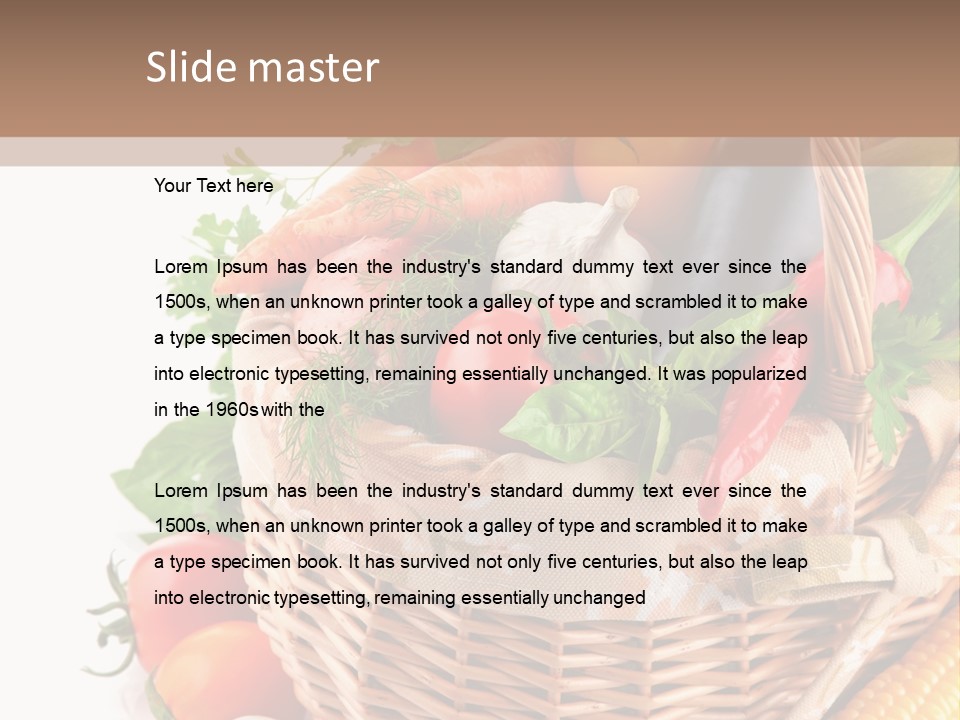 Corn Onion Meal PowerPoint Template