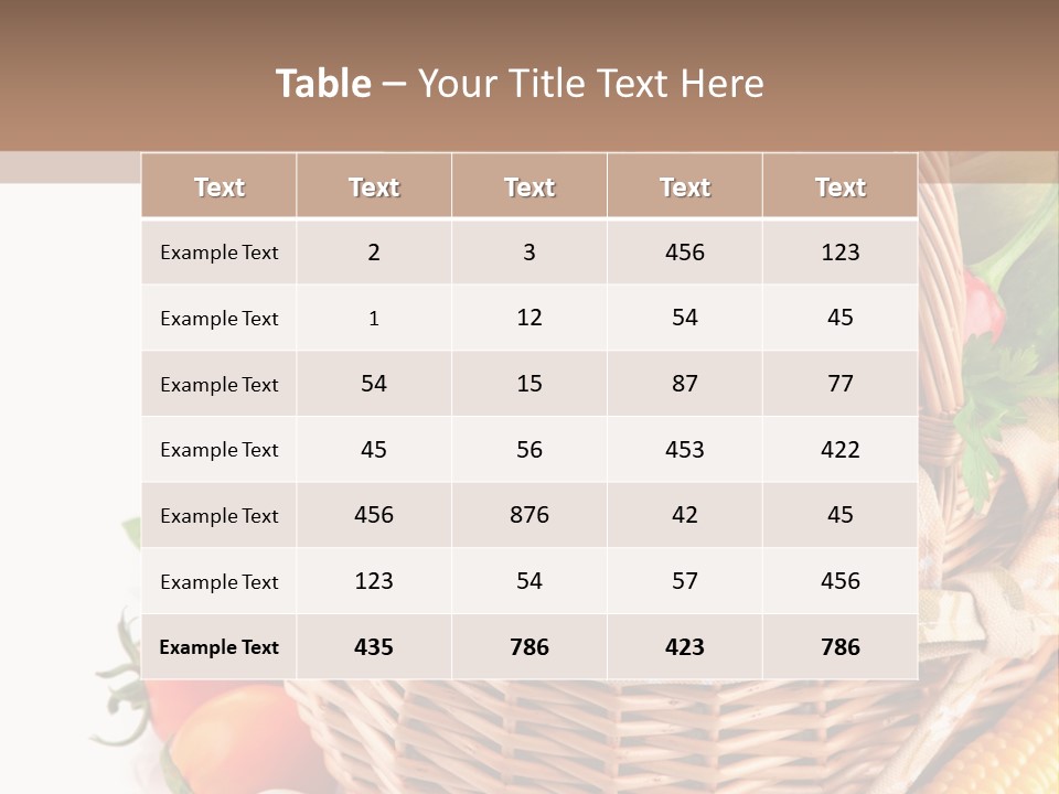 Corn Onion Meal PowerPoint Template