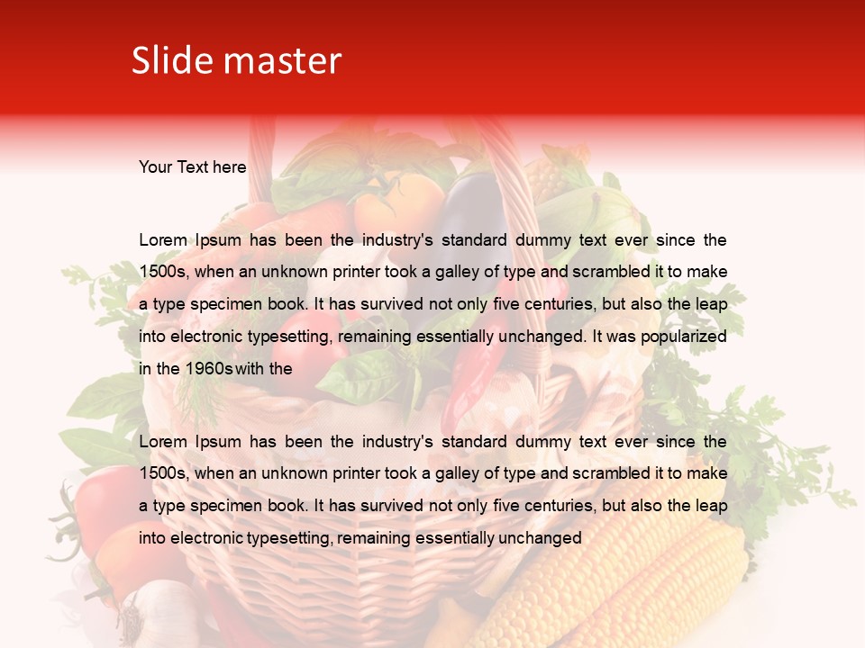 Eggplant Chilli Leaf PowerPoint Template