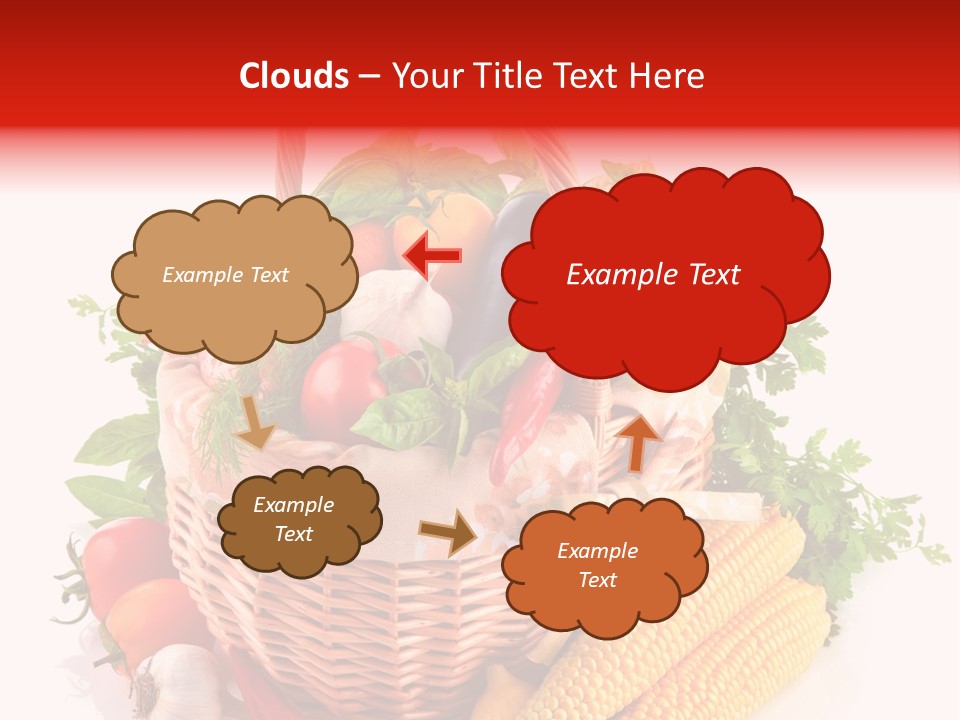 Eggplant Chilli Leaf PowerPoint Template