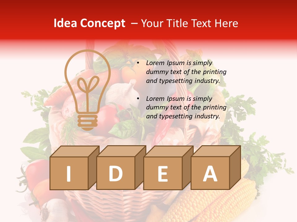 Eggplant Chilli Leaf PowerPoint Template