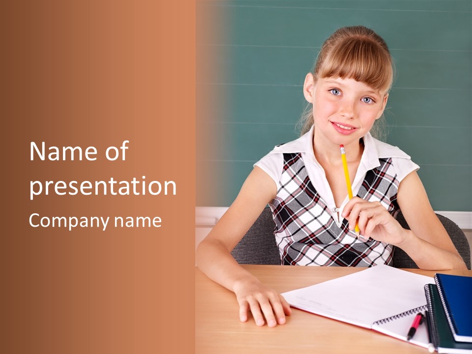 Kid School Lesson PowerPoint Template