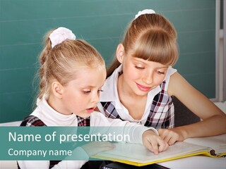 Schoolchild Schooler Chalk PowerPoint Template