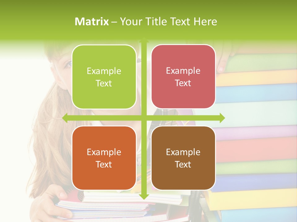 Schoolgirl Female Studying PowerPoint Template