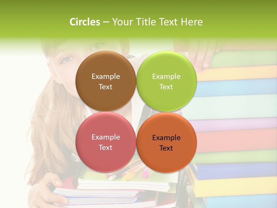 Schoolgirl Female Studying PowerPoint Template