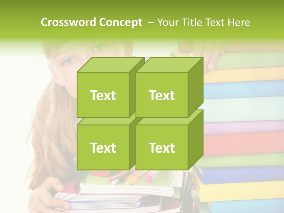 Schoolgirl Female Studying PowerPoint Template
