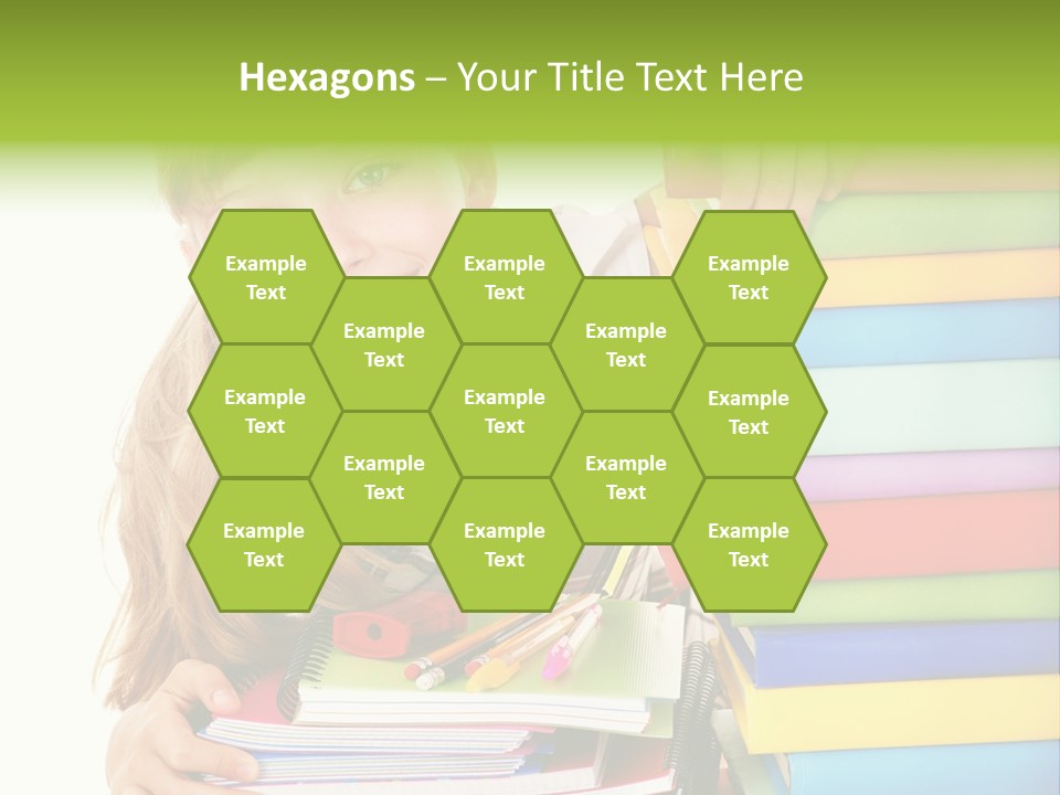 Schoolgirl Female Studying PowerPoint Template