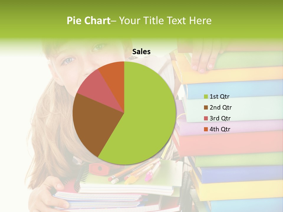 Schoolgirl Female Studying PowerPoint Template