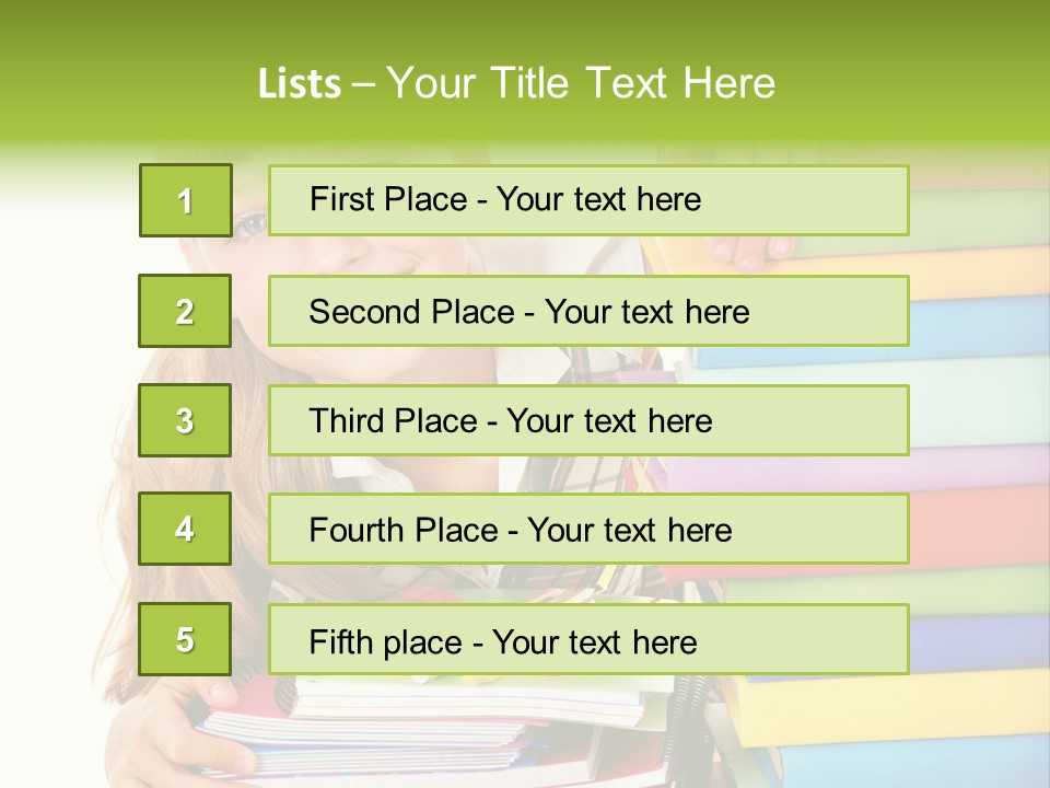 Schoolgirl Female Studying PowerPoint Template