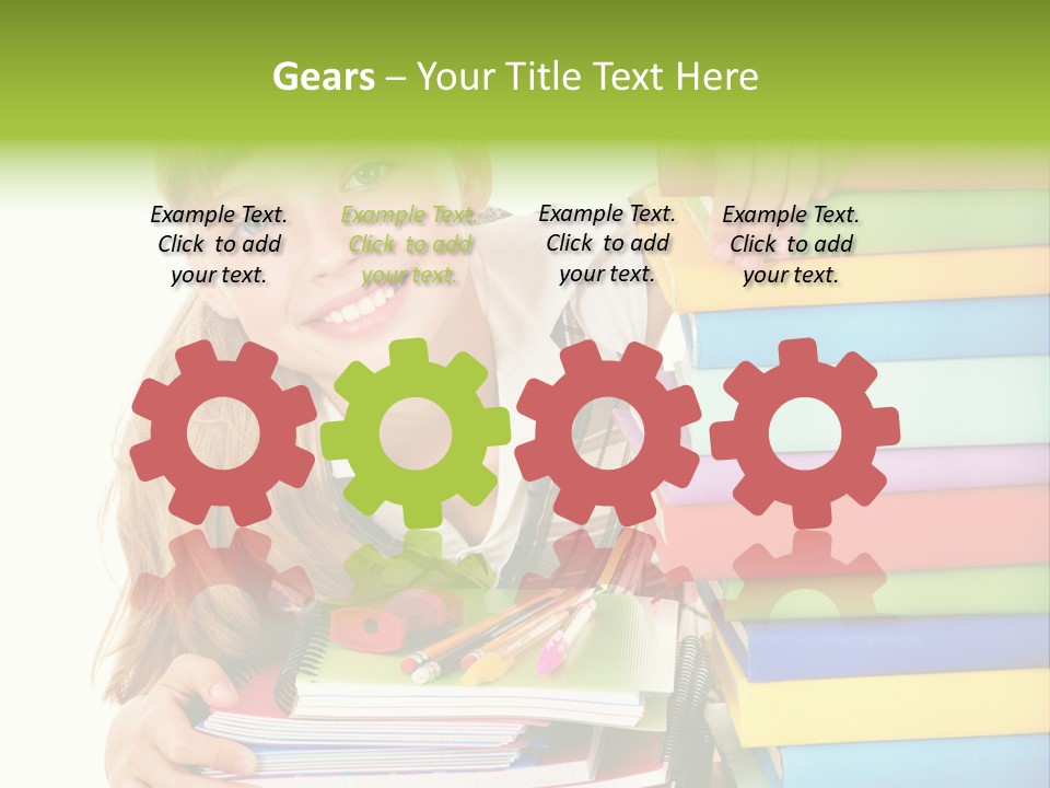 Schoolgirl Female Studying PowerPoint Template