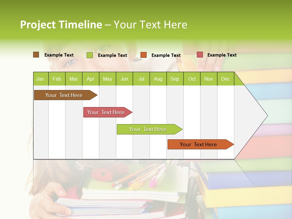 Schoolgirl Female Studying PowerPoint Template