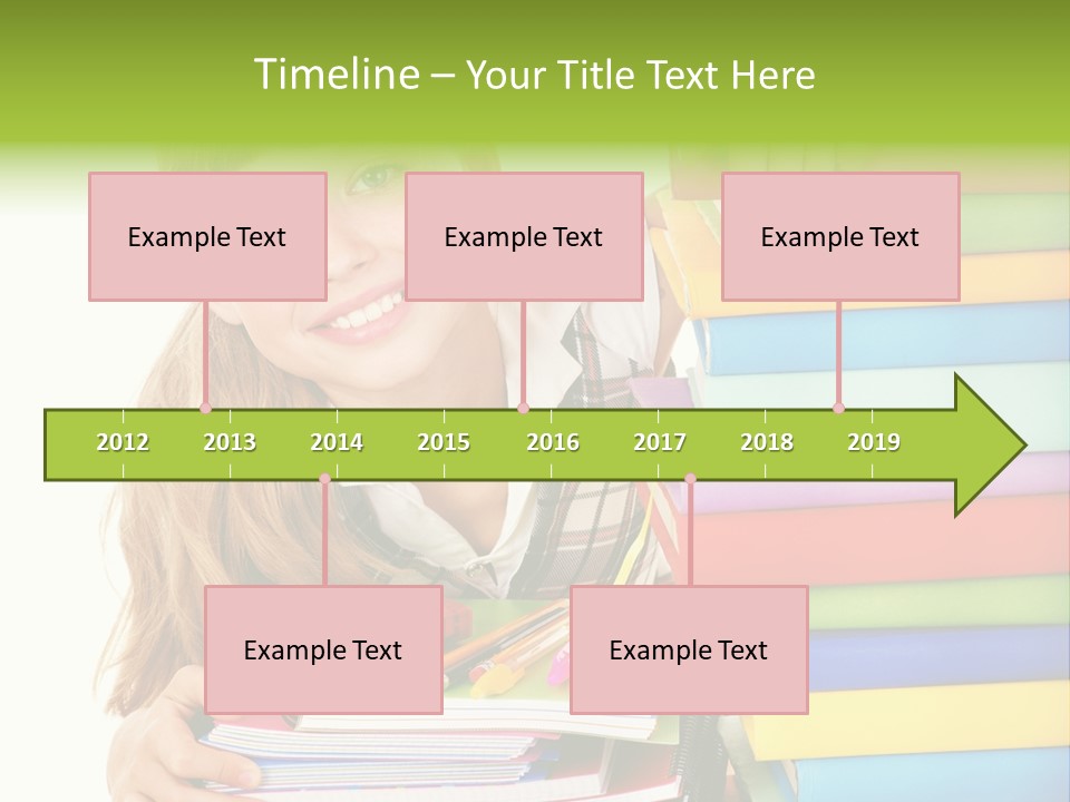 Schoolgirl Female Studying PowerPoint Template