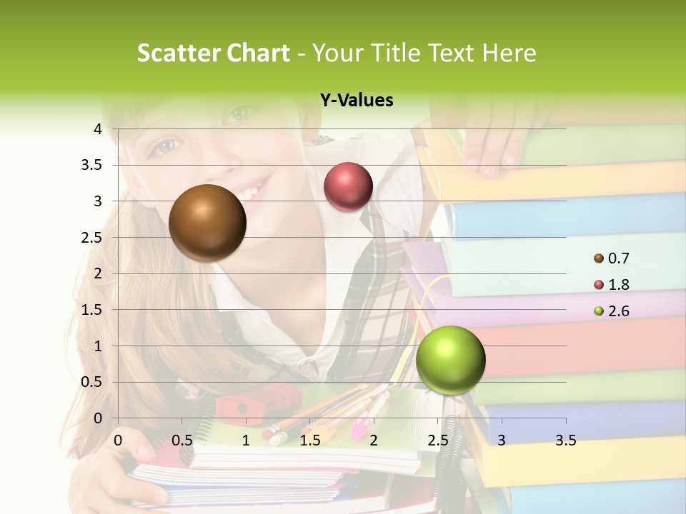 Schoolgirl Female Studying PowerPoint Template