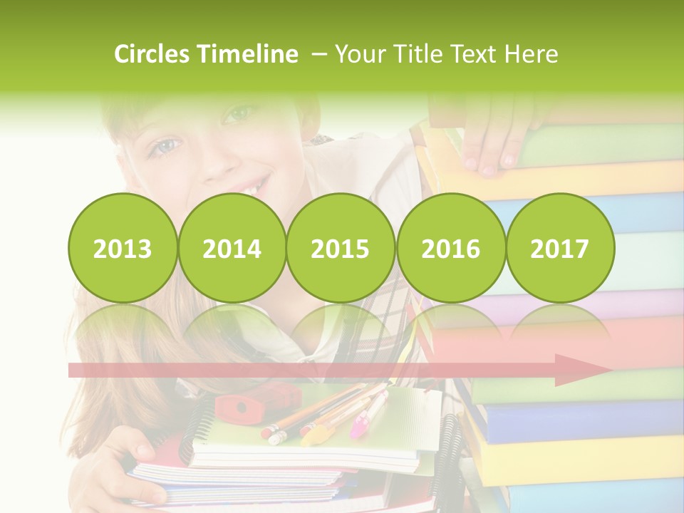 Schoolgirl Female Studying PowerPoint Template