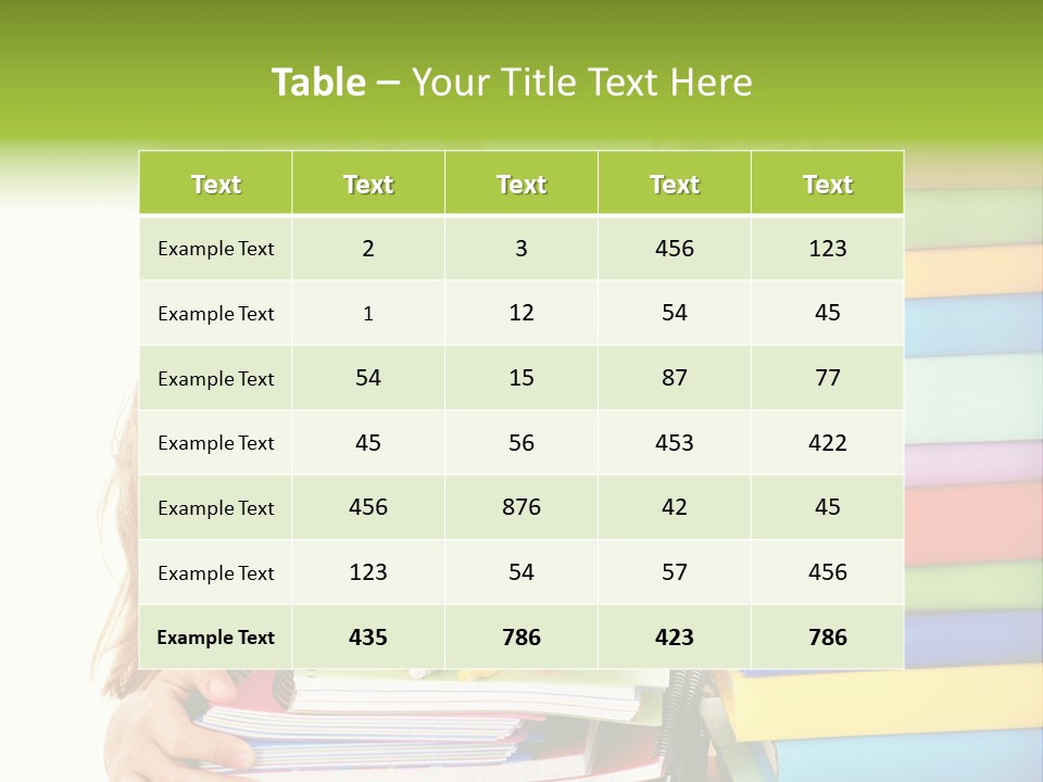 Schoolgirl Female Studying PowerPoint Template