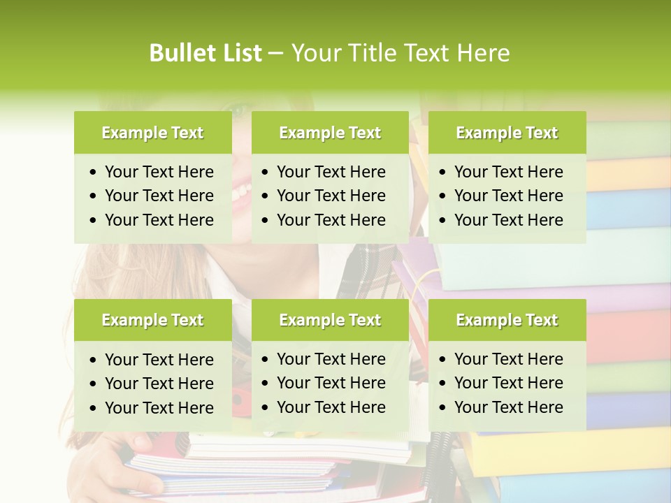 Schoolgirl Female Studying PowerPoint Template