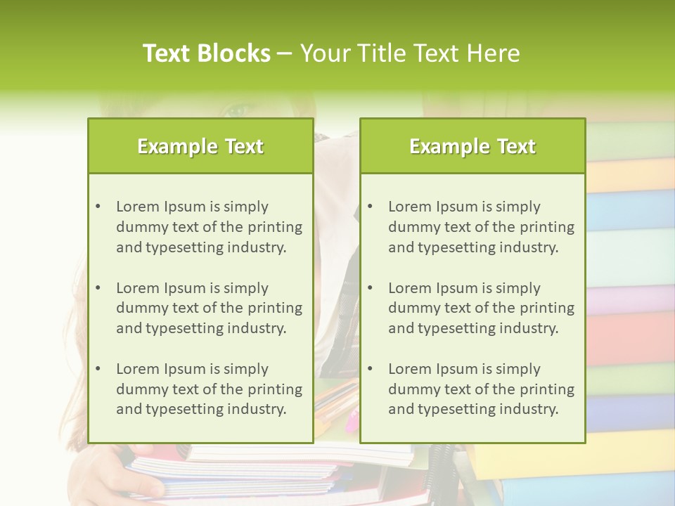 Schoolgirl Female Studying PowerPoint Template