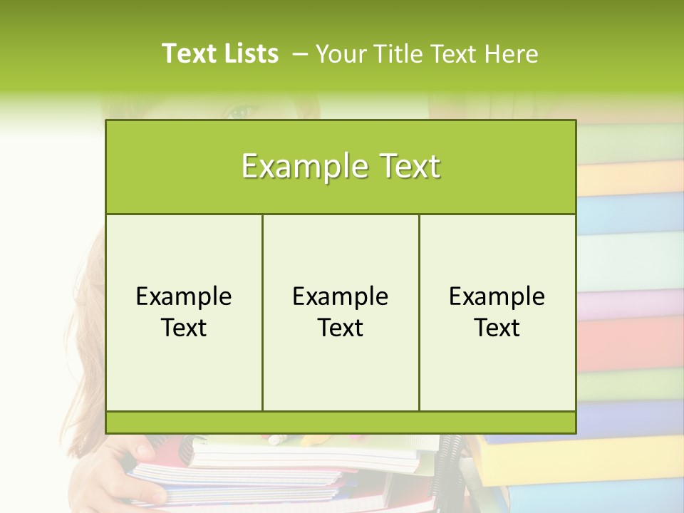 Schoolgirl Female Studying PowerPoint Template