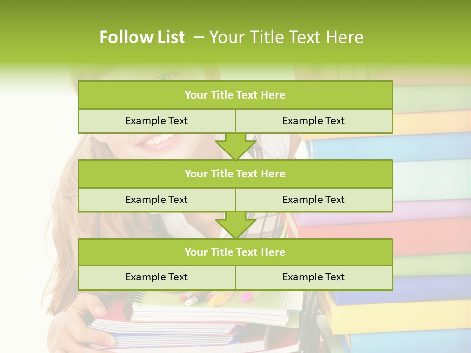 Schoolgirl Female Studying PowerPoint Template