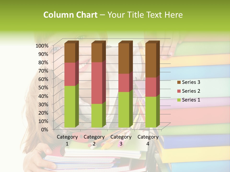 Schoolgirl Female Studying PowerPoint Template